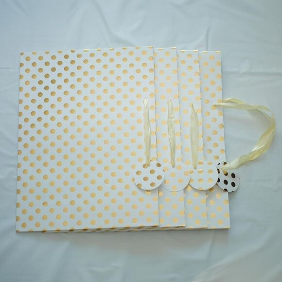 FlexiGoods 4-Pack Large Premium Quality Gift Bags for Christmas (4, gold) - Picture 1 of 5